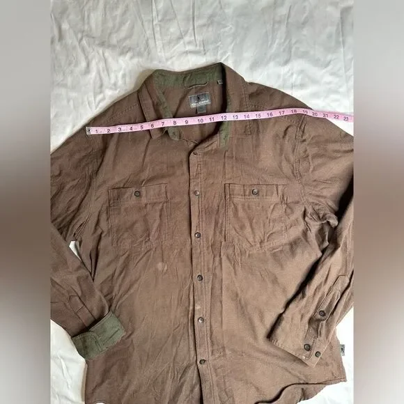 Royal Robbins XL Men’s Button-Up Shirt Rugged Outdoor Style 100% Cotton Brown - Picture 6 of 11